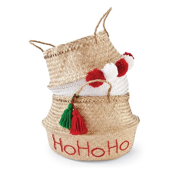 Mud Pie Pompom Holidays Collapsible Basket - Picture 16 of 16